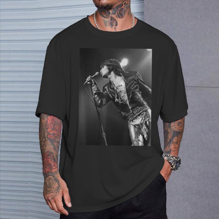 ローリング・ストーンズ ミック・ジャガー ブラック&ブルー アルバム ツアー Tシャツ 彼への贈り物
