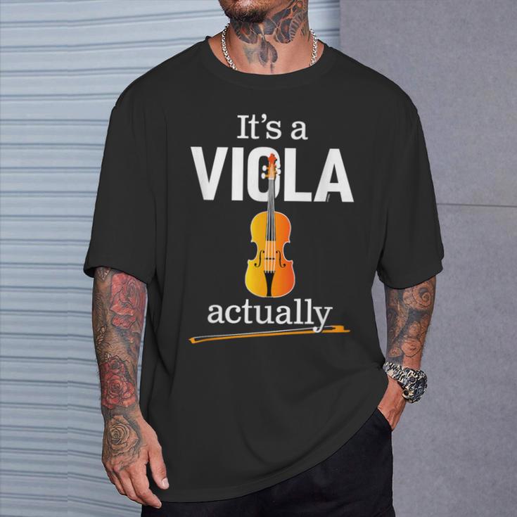 ヴィオラ奏者のためのヴィオラジョークまたはヴィオラミーム面白いヴィオラ 「 It's Aiola Actually」 Tシャツ 彼への贈り物