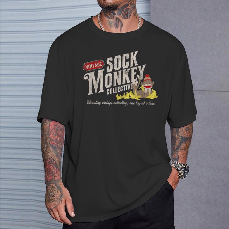 ヴィンテージ ソック モンキー コレクティブ キュート ソック モンキー Tシャツ 彼への贈り物