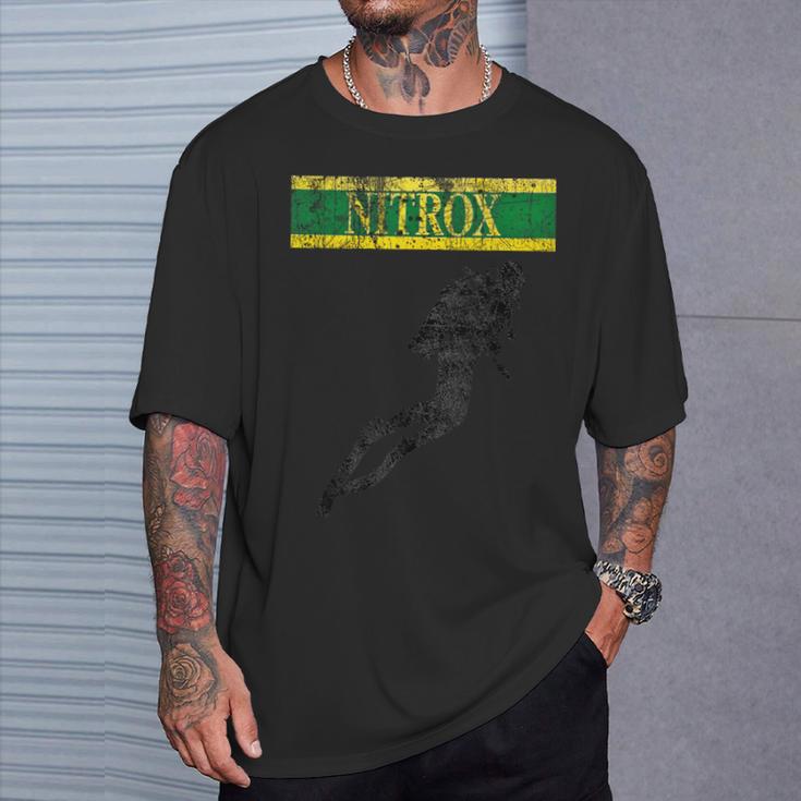 ヴィンテージ ニトロックス 旗 ダイバー スキューバダイビング Tシャツ 彼への贈り物