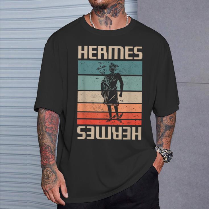 ヴィンテージ レトロ ギリシャ神 古代ギリシャ神話 エルメス Tシャツ 彼への贈り物