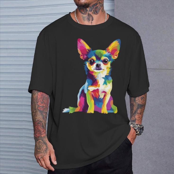 ヴィンテージ レトロ チワワ 犬 かわいい グルービー 犬 長袖tシャツ Tシャツ 彼への贈り物