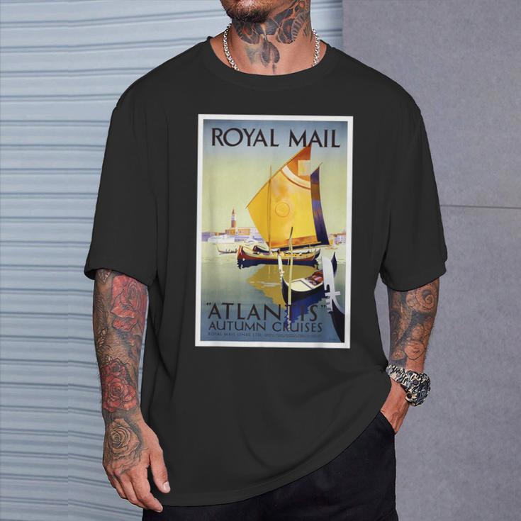 ヴィンテージ ヴェニス ヨット 運河 Tシャツ 彼への贈り物