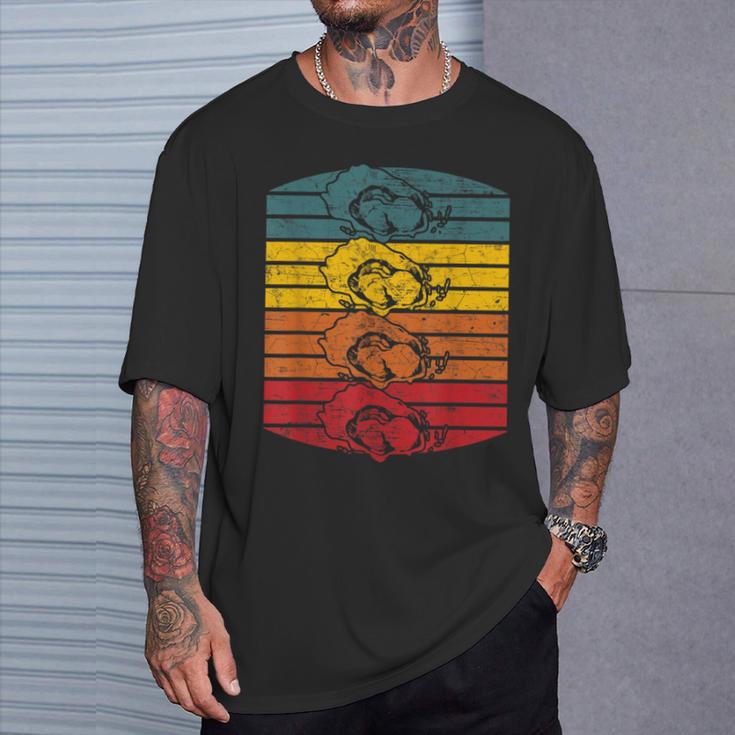 ヴィンテージ 動物 オイスター 恋人 レトロ 70年代 80年代 Tシャツ 彼への贈り物