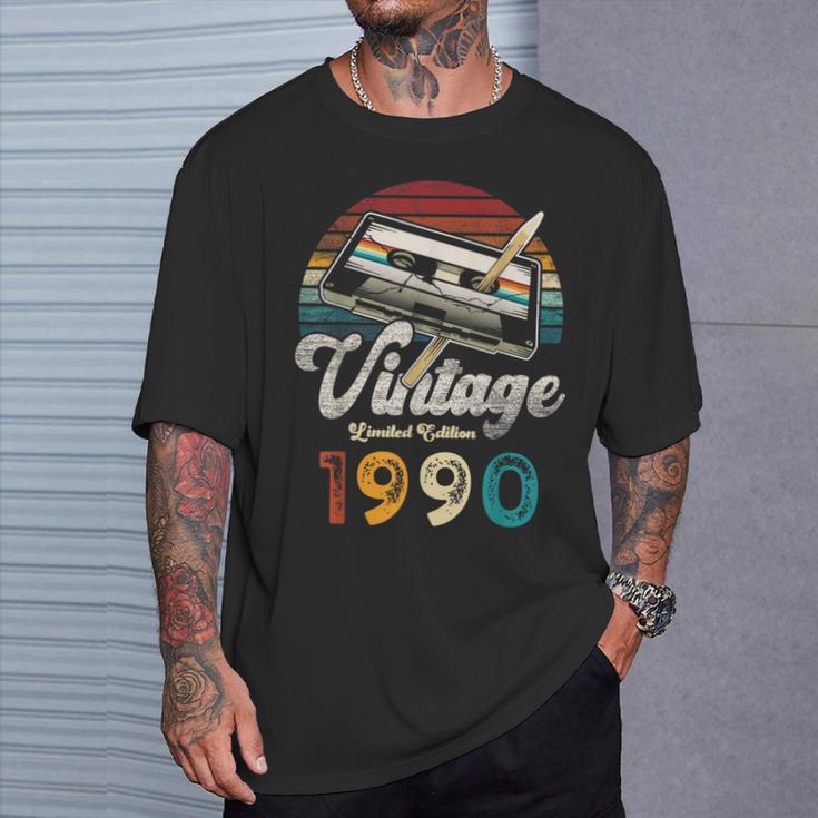 ヴィンテージ1990バースデー36年カセットペンシル Tシャツ 彼への贈り物