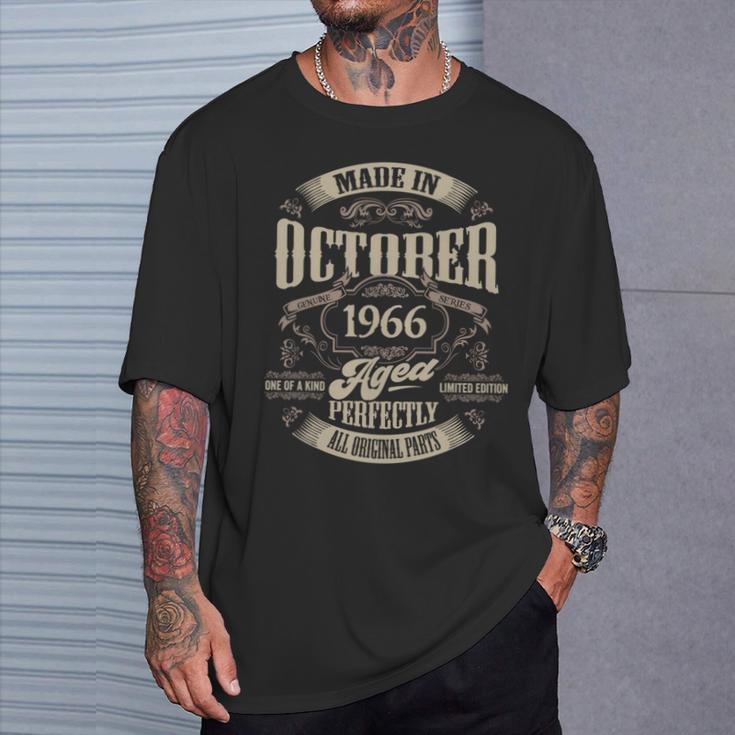 ヴィンテージ還暦伝説 1966年10月 60歳の贈り物 長袖tシャツ Tシャツ 彼への贈り物