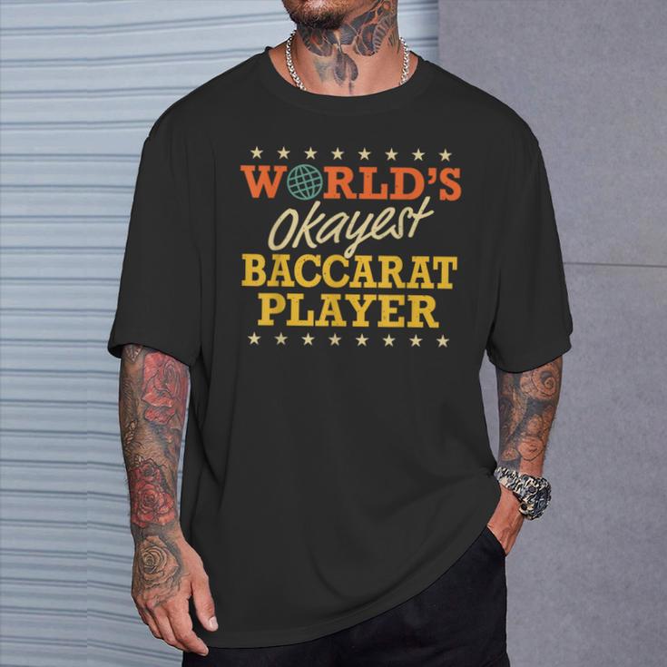 世界で一番大丈夫なバカラ プレーヤー レトロ ギャグ ギフト 面白いカジノ Tシャツ 彼への贈り物