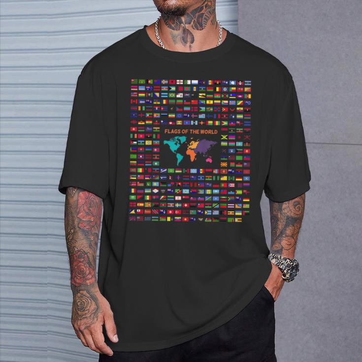 世界の国の国旗 インターナショナル Tシャツ 彼への贈り物
