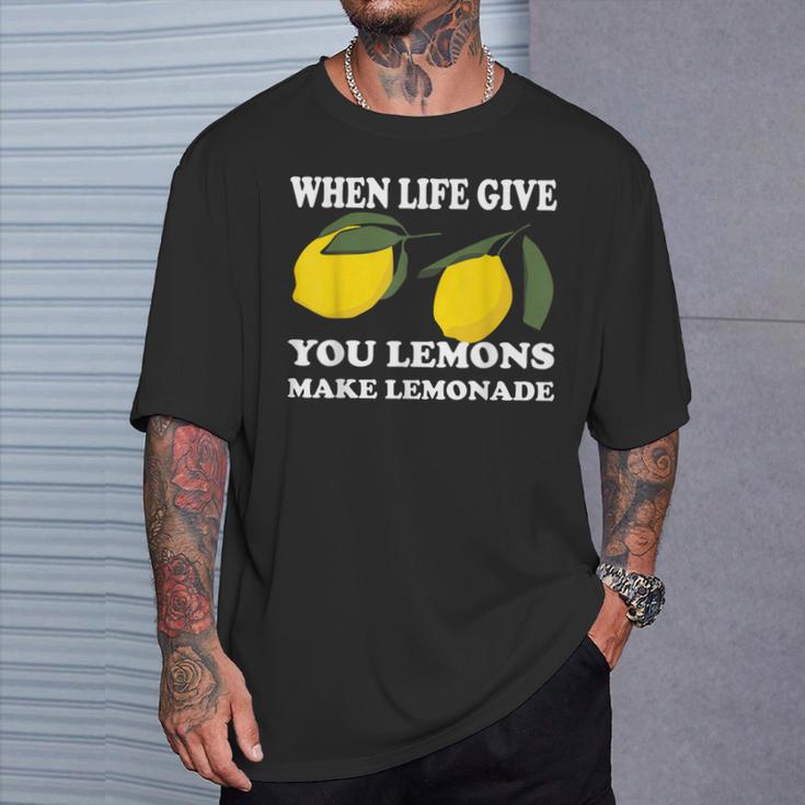 人生がレモンをくれたらレモネードを作ろう Tシャツ 彼への贈り物
