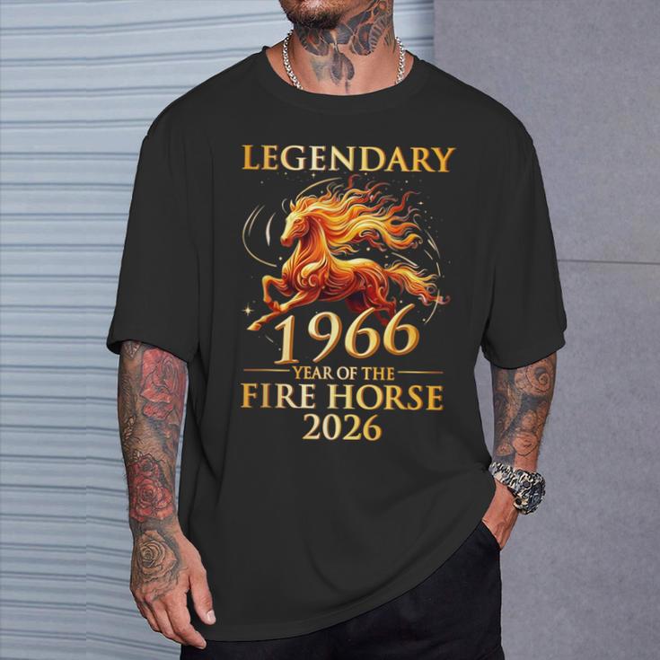 伝説の1966年 火の馬の年 60歳の誕生日 男性 女性 Tシャツ 彼への贈り物