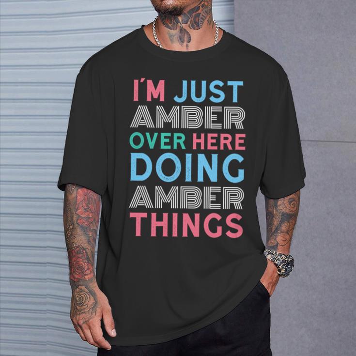 俺はこっちのアンバーなんだよこいつはアンバー・シングス・ネームをやってるだけ 長袖tシャツ Tシャツ 彼への贈り物