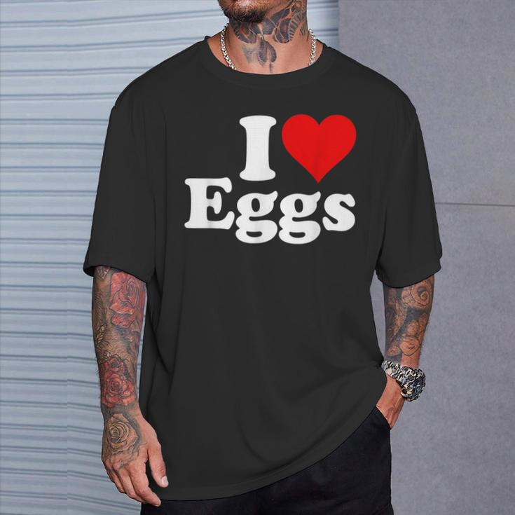 卵が大好き I ハートの卵 Tシャツ 彼への贈り物