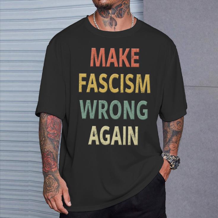 反ファシズムシャツ。Make Fascism Wrong Again 。 長袖tシャツ Tシャツ 彼への贈り物
