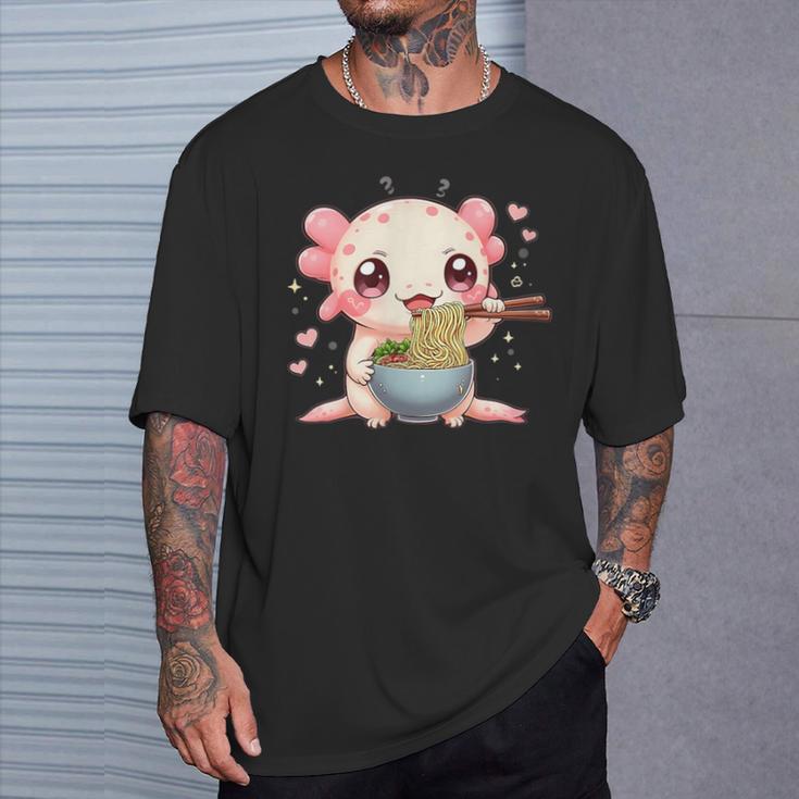 可愛いウーパールーパーラーメン Tシャツ 彼への贈り物