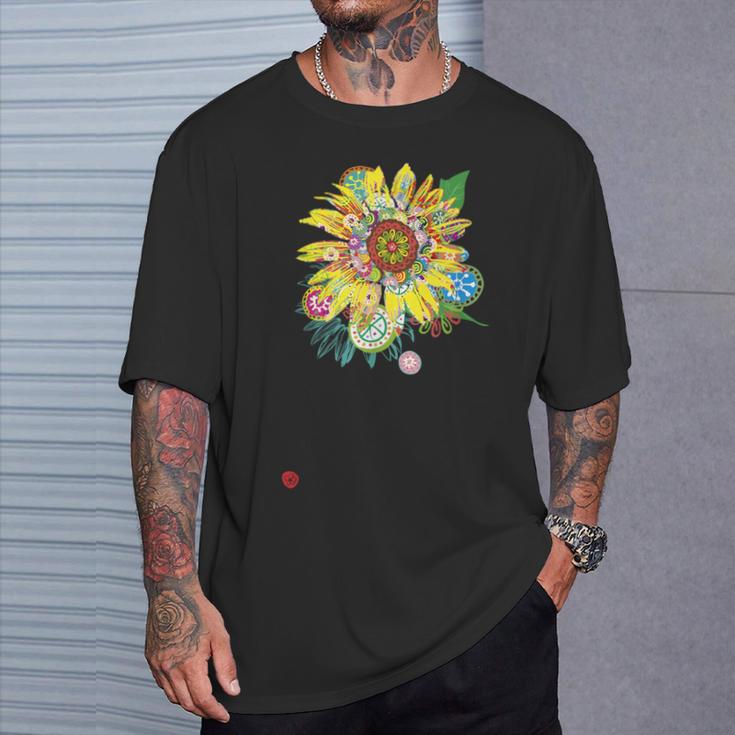 和ポップ ひまわり Tシャツ 彼への贈り物