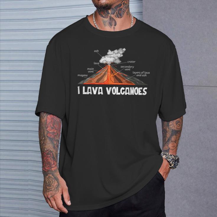 地球 マグマ、溶岩、火山、地学 Tシャツ 彼への贈り物