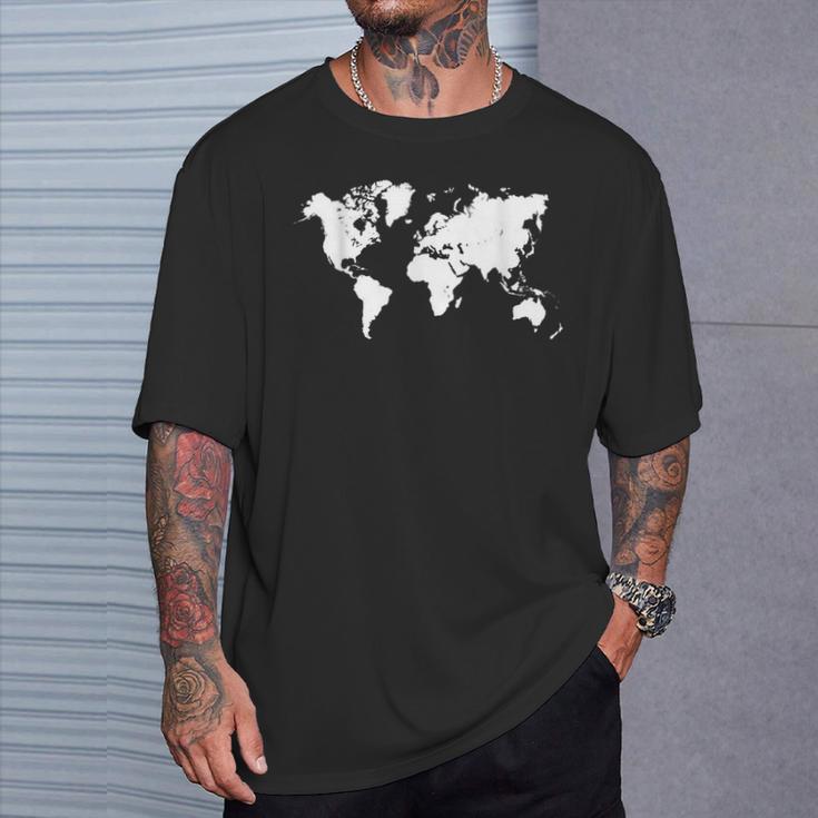 地理世界地図 Tシャツ 彼への贈り物