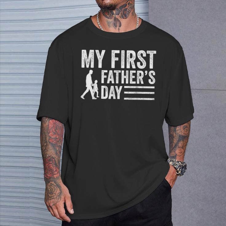 メンズ 夫にとって初めての父の日初めてのお父さん Tシャツ 彼への贈り物