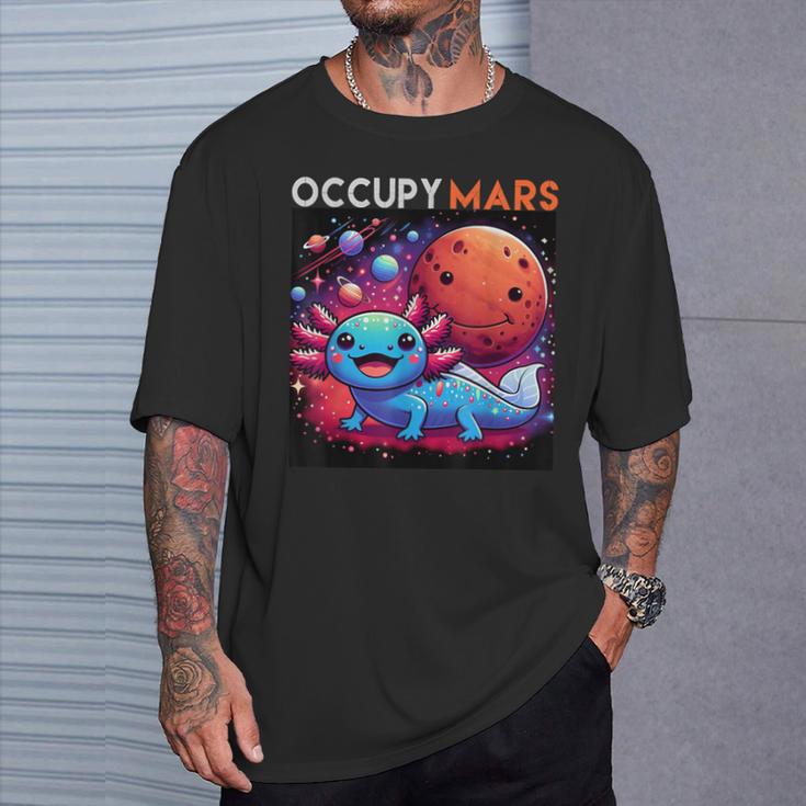 宇宙のかわいいaxolotl 占拠 火星 銀河f カワイイ Tシャツ 彼への贈り物