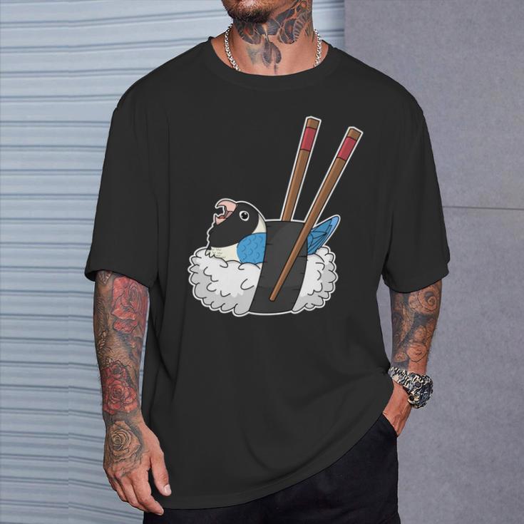 寿司ロール オウム I Kawaii Food I Blue-Masked Lovebird 長袖tシャツ Tシャツ 彼への贈り物