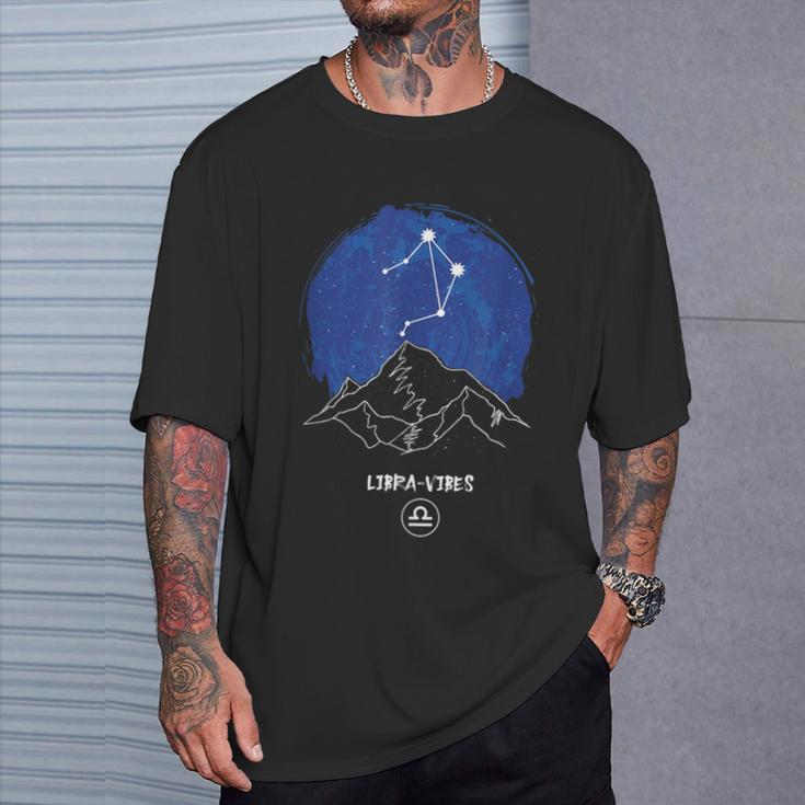 山のある星座 天秤座 Tシャツ 彼への贈り物