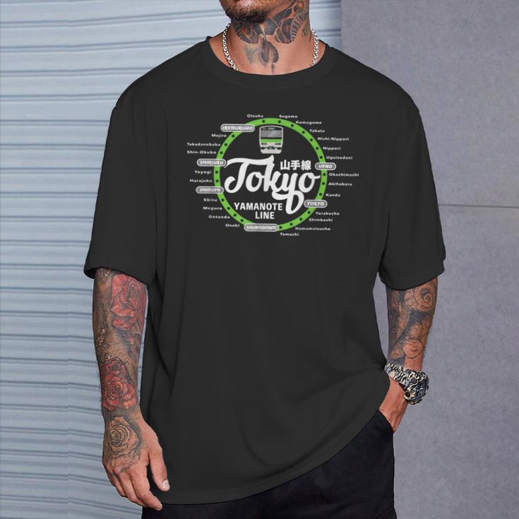 山手線 東京 和漢字 お土産 新宿 渋谷 Tシャツ 彼への贈り物