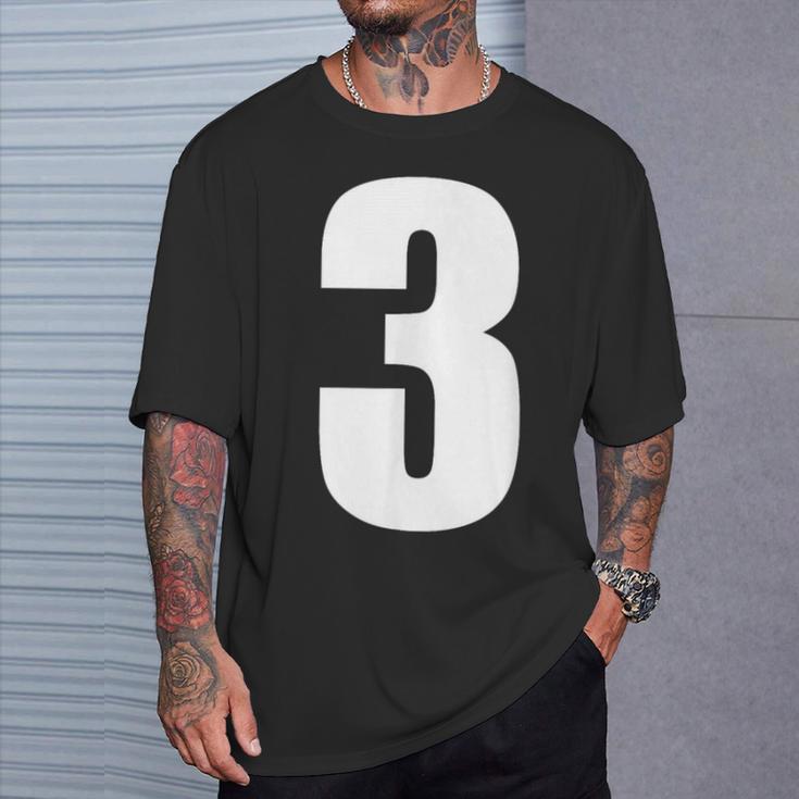 数字 3 数字 無地 白 数字 Tシャツ 彼への贈り物