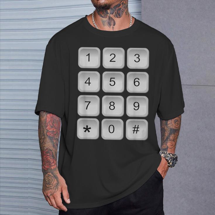 数字キーパッド 電話 番号 セキュリティコード ピンパッド 衣装 Tシャツ 彼への贈り物
