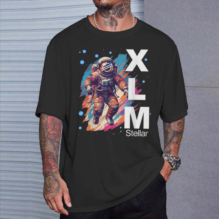 暗号通貨xlm恒星ルーメンハードコアホルダー。 Tシャツ 彼への贈り物