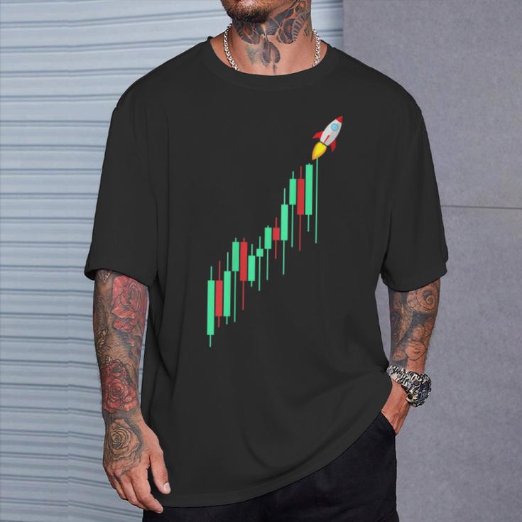 月へムーニング暗号株取引強気トレーダー Btc Tシャツ 彼への贈り物