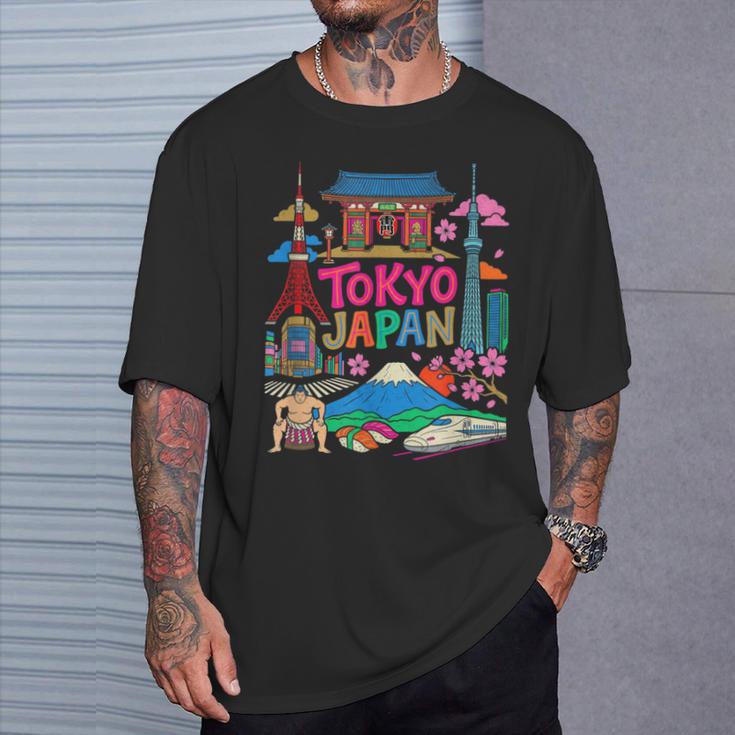 東京 日本 旅行 お土産 都市 ランドマーク 観光 ギフト Tシャツ 彼への贈り物