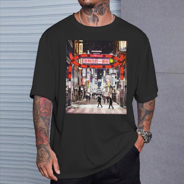歌舞伎町 東京 ジャパン ナイトライフ 日本のストリートアート Tシャツ 彼への贈り物