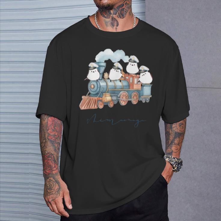 汽車とシマエナガ Tシャツ 彼への贈り物