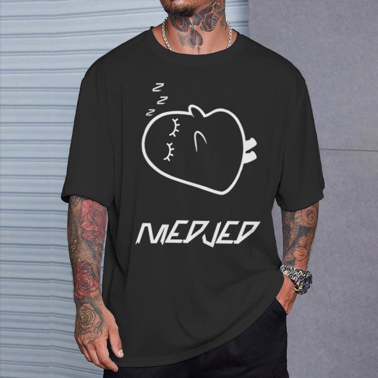 眠っているメジェド、面白い皮肉 長袖tシャツ Tシャツ 彼への贈り物