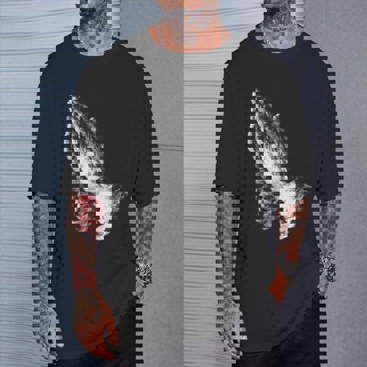 祈りの手 Tシャツ 彼への贈り物