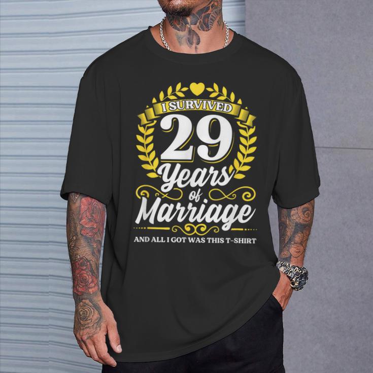 結婚して29年目の結婚記念日を乗り越えた Tシャツ 彼への贈り物