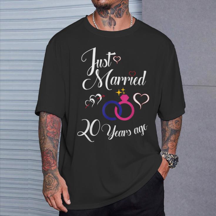 結婚記念日 20周年 Tシャツ 彼への贈り物