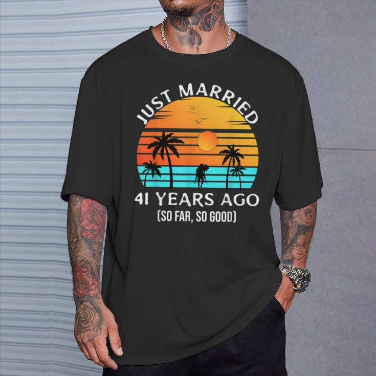 結婚記念日 結婚41年前 こんなに良い Tシャツ 彼への贈り物