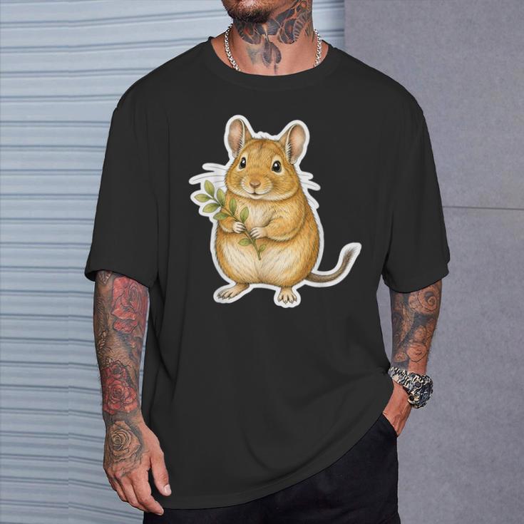 緑の枝を持つデグー Tシャツ 彼への贈り物