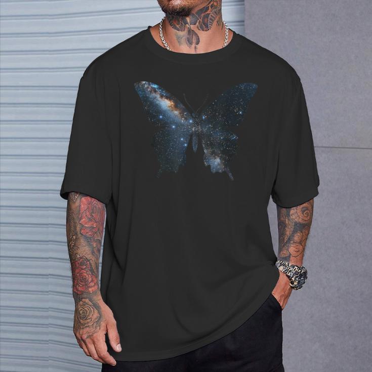 美的シルエット星宇宙銀河蝶 Tシャツ 彼への贈り物