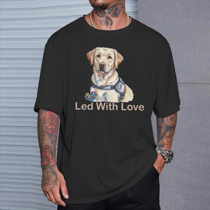 自閉症啓発サポート犬ラブラドールのニューロダイバーシティ 長袖tシャツ Tシャツ 彼への贈り物
