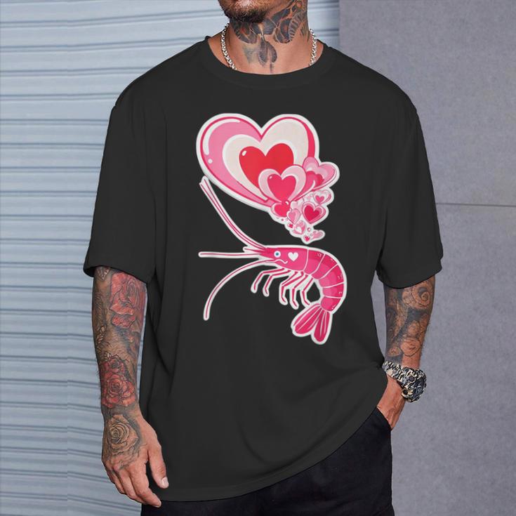 面白いエビアート メンズ レディース キッズ アジア料理 シーフード Tシャツ 彼への贈り物