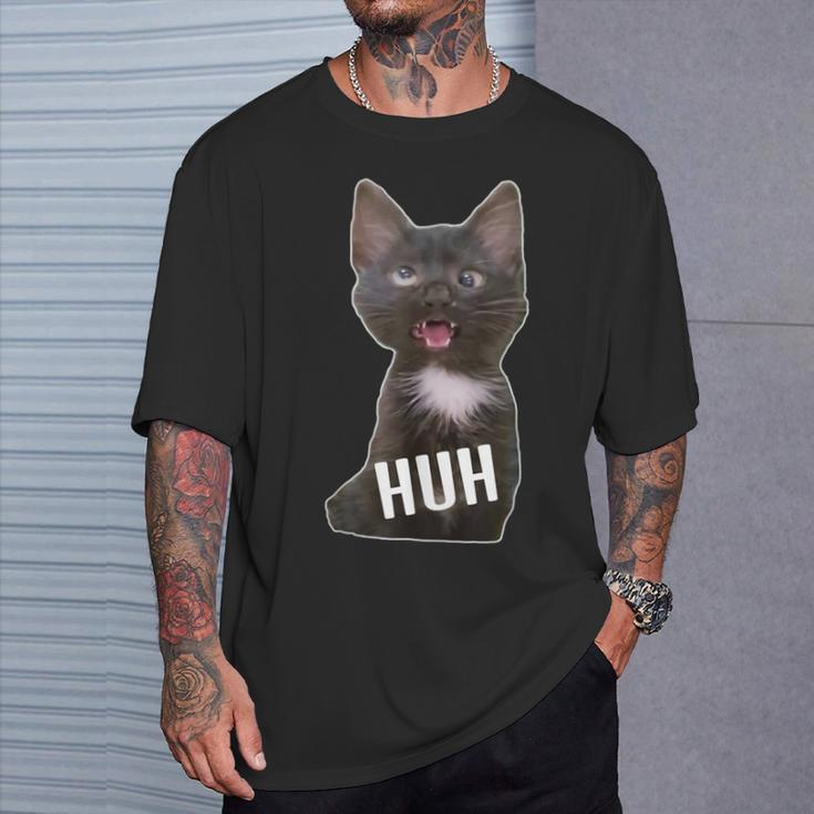 面白いクロスアイドキャットミームハァーファニーキャット Tシャツ 彼への贈り物