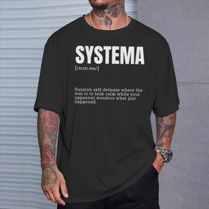 面白いシステマ格闘技愛好家の定義 Tシャツ 彼への贈り物