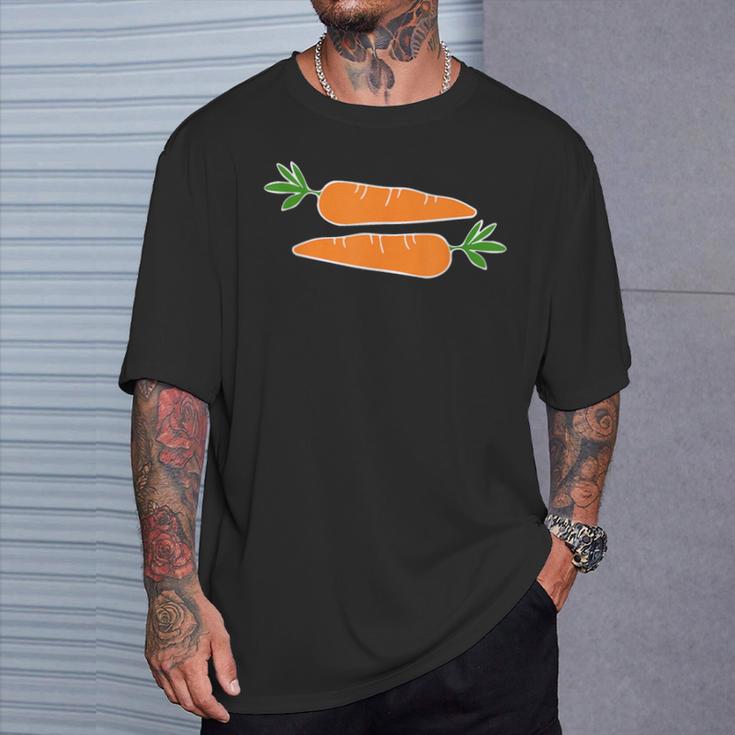 面白い人参デザイン 野菜にんじん Tシャツ 彼への贈り物