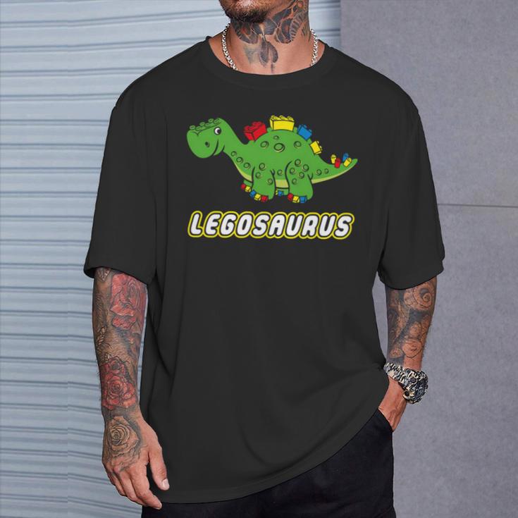 面白い恐竜 レゴサウルス レゴ ザウルス 恐竜 長袖tシャツ Tシャツ 彼への贈り物