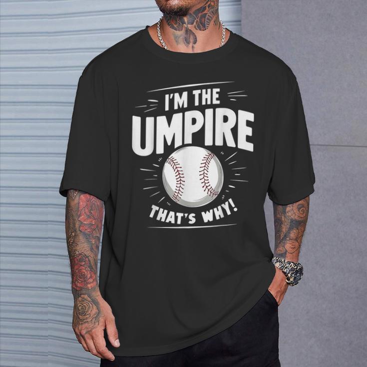 面白い野球審判シャツ メンズ I Am The Umpire Tシャツ 彼への贈り物
