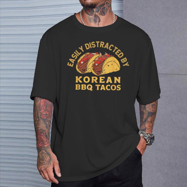 韓国bbqタコスレトロタコス愛好家に簡単に気を取られます Tシャツ 彼への贈り物