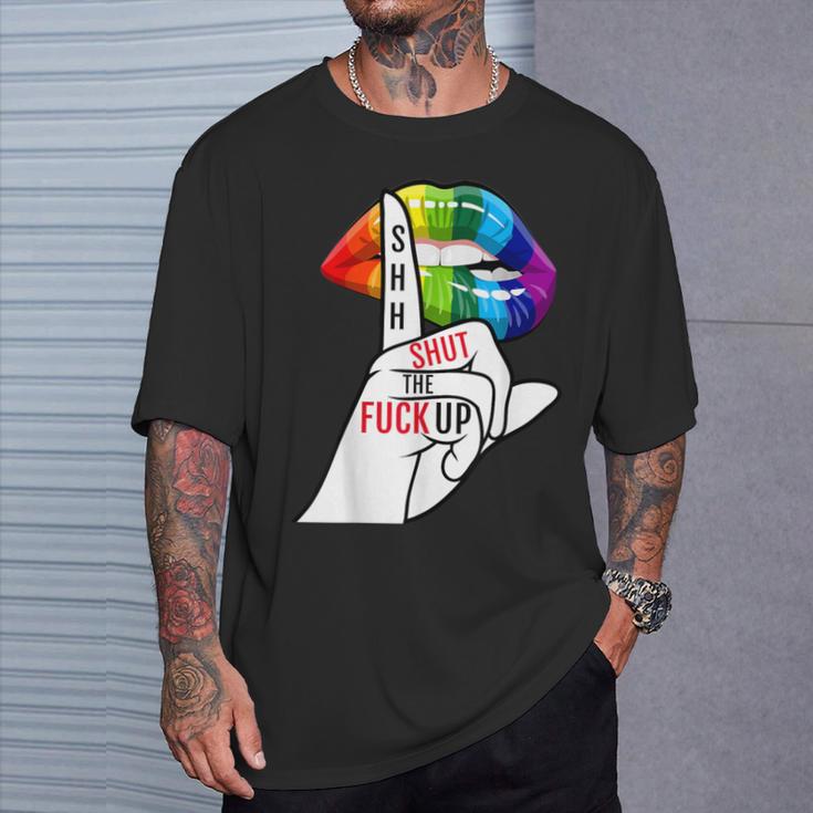 黙ってろよ Lgbtq Tシャツ 彼への贈り物