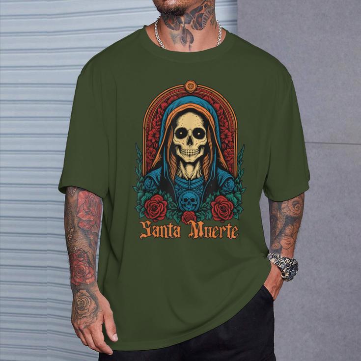 Santa Muerte Latina Gangster Gangsta Cholo Chola Camiseta unisex Regalos para él